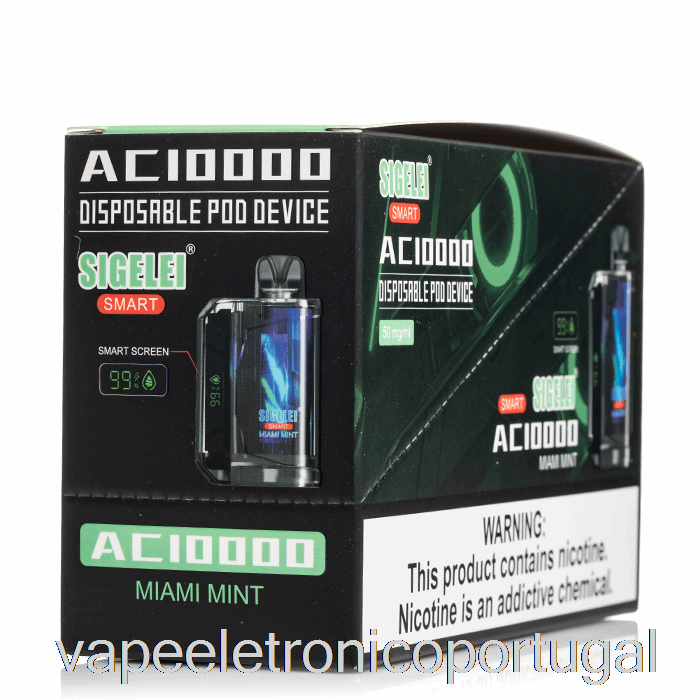 Vape Eletrônico Sigelei Smart Ac10000 Descartável (pacote Com 5)
